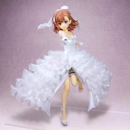 Pre-Sale a Certain Scientific Super-Electromagnetic Gun Misaka Mikoto Wedding Dress Anime Figures Model Collectibles Toys Gifts