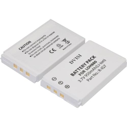 R-IG7 Battery Batmax 2Pcs 3.7V Rechargeable Lithium ion Bateria for LOH880 Logitech Harmony One 900 720 850 880 885 890 Pro H880