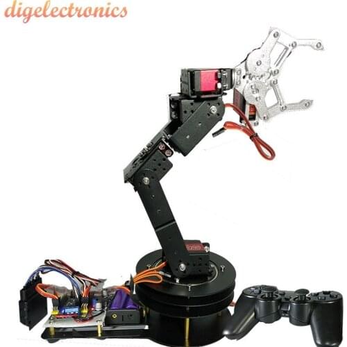 Robot 6 DOF Manipulator with Rotating Base Metal Alloy Mechanical Arm Clamp Claw Robotic Chassis for Arduino Mechanical Model
