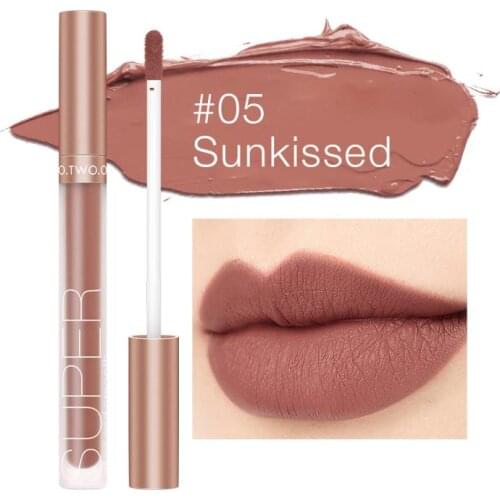 Sexy 12 Color Velvet Matte Lip Gloss Long-lasting Non-stick cup Matte Lip Glaze Women Makeup Liquid Lipstick Maquiagem TSLM1