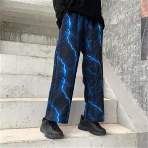 Elastic Waistband Loose Harem Embroidery Tie Dye Contrast Jogger Pant Women Man Streetwear Korean Harajuku Punk Hip Hop Pants