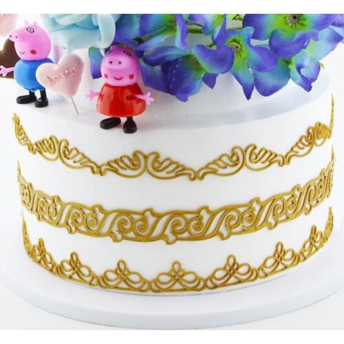1PCS Silicone Lace Silicone Fondant Icing Mould Wedding Birthday Party Cake Mold Decoration Baking Tools