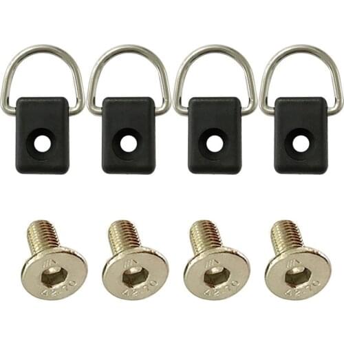 4Pcs Kayak Boats Rigging Tie Metal Non-Welded D Ring Adjustable Buckle Pivoting Camping Loop Buckles DIY Backpacks Accessories