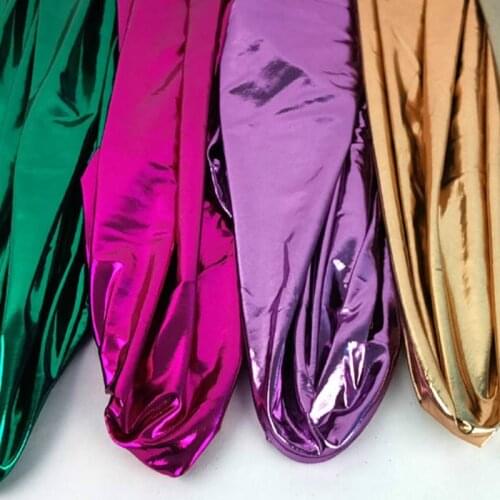 Super Soft 4 Way Stretchy Cloth Stage Performance Clothing Latin Dance Clothing Decoration Background Hot Gold Cloth Fabric