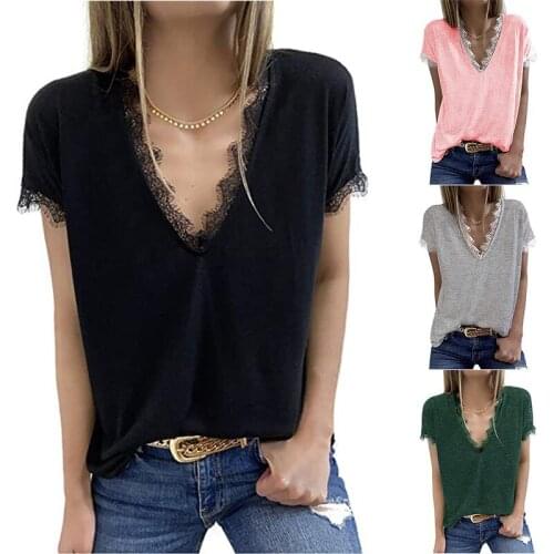 Taytay New Summer Short Sleeve Women White T-shirt Women V-neck Loose Korean Black Top Casual Compassionate Trend T Shirt Women