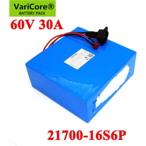 VariCore 60V 30ah 21700 16s4p Electric scooter bateria 60v Electric Bicycle Lithium Battery pack 1000W 2000W ebike batteries