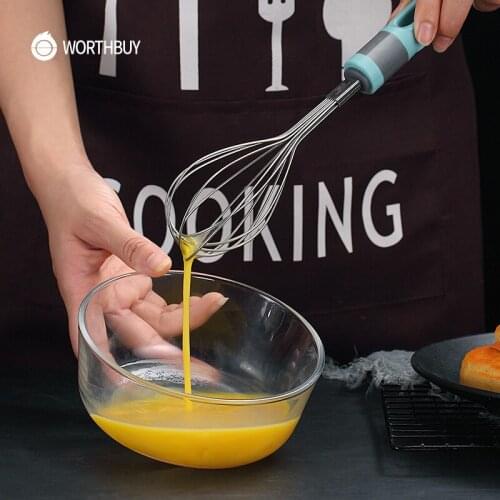 WORTHBUY Manual Egg Beater Stainless Steel Hand Mixer Egg Whisk Egg Separator Divider Kitchen Accessories For Baking Tools Set