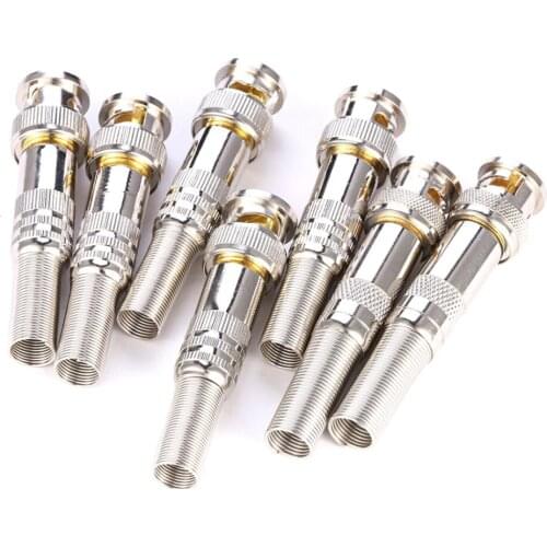 10PCS Free shipping Hot Selling JR-B25 male solderless BNC connector for cctv camera system