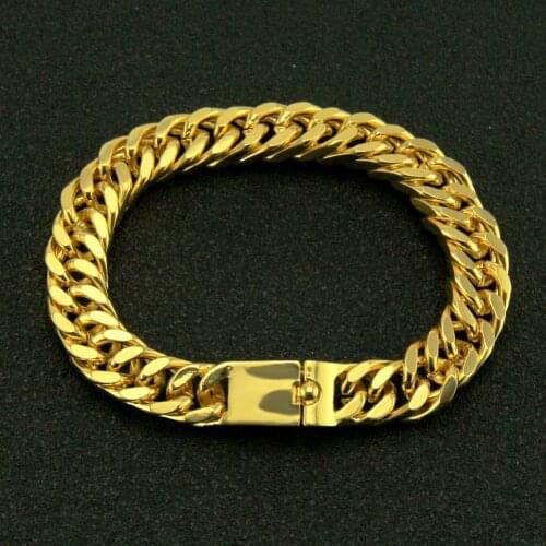 2020Men Ladies Stainless Steel Cuban Chain Gold Fashion Hip Hop Necklace Jewelry