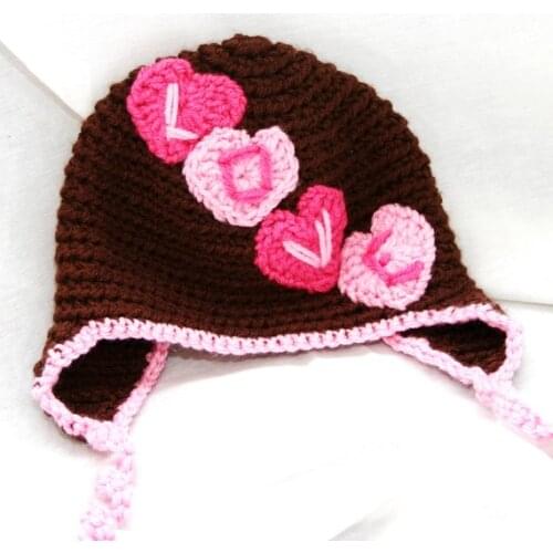 Free shipping,100% Handmade Crochet letters:love baby Beanie Hat,newborn