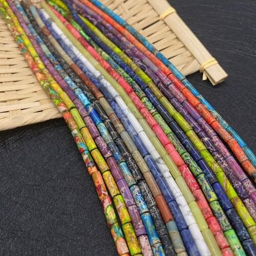 30 Pieces of Natural Stone Loose Beads Jewelry Making Spacer Beads for DIY Bracelet Earrings Ladies Necklace Accessories 4x13 Mm