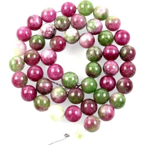 Natural Stone Fuchsia Line Stripe Mix Color Alabaster Charm Loose Beads For Jewelry Making Needlework Bracelet DIY Strand 4-12MM