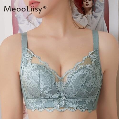 MeooLiisy Lace Wire Free Bra Underwear Women Bralettes Ensemble Lingerie Sexy Bra and Panty Brassieres Womens
