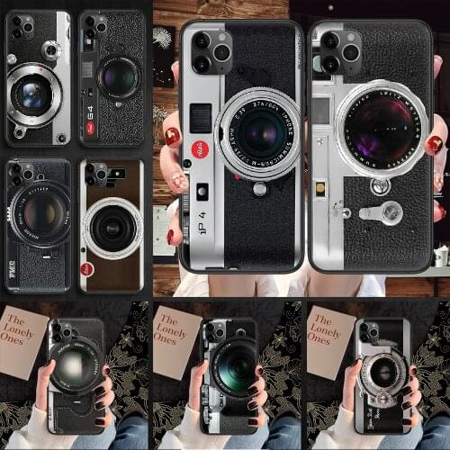 Steampunk Camera Phone Case Cover Hull For iphone 5 5s se 2 6 6s 7 8 12 mini plus X XS XR 11 PRO MAX black painting cover pretty