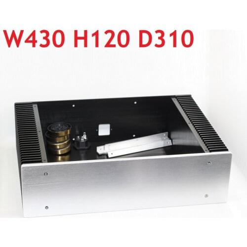 Size: D310 W430 H120 DAC Amplifier Case Aluminum Chassis Power Supply DIY Case WA117 all aluminum (non-porous) pure rear class A