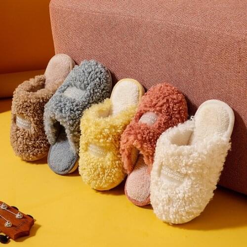 Women Home Cotton Slipper For Indoor House Bedroom Flats Warm Winter Shoes men slipper