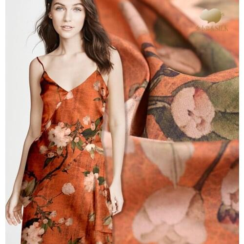 Double-sided stretch heavy satin silk fabric 22mm drapes cheongsam dress silk stretch fabric wholesale silk cloth