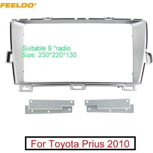 FEELDO Car Audio 9 Inch Big Screen Fascia Frame Adapter For Toyota Prius RHD 2Din Dash Stereo Fitting Panel Frame Kit