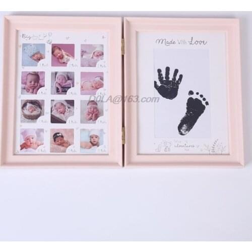 Newborn Baby Hand Foot Ink Pad Print Infants Full Moon Age Growth Photo Frame baby gift children birthday gift
