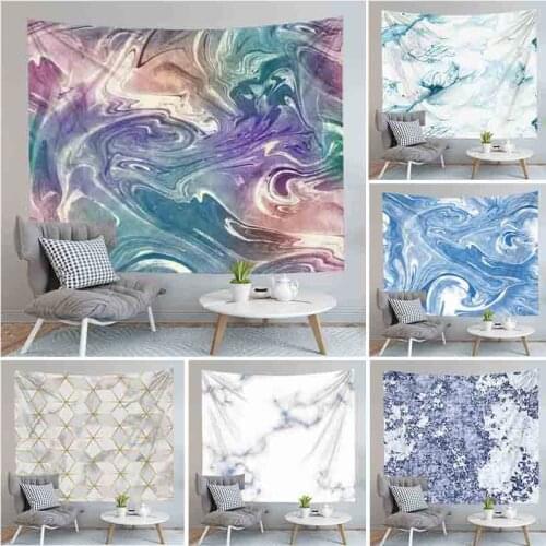 Dropshipping Marble Pattern Tapestry Wall Hanging Hippie Home Decor Blanket Polyester Fabric Bedroom Beach Tapestries