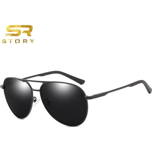 STORY 2020 eyewear Aviation Sunglasses Men Polarized fashion Brand Design Driving Sun Glasses Night vision Male
