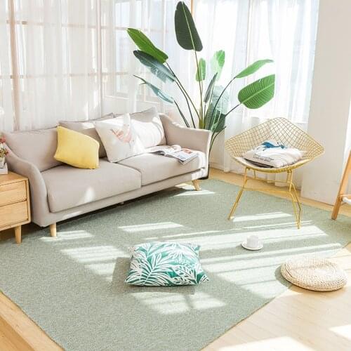 Cotton And Linen Carpet Anti-slip Thicken Wear-resisting Large Area Living Room Bedside Solid Rectangle Kid Crawl Mats
