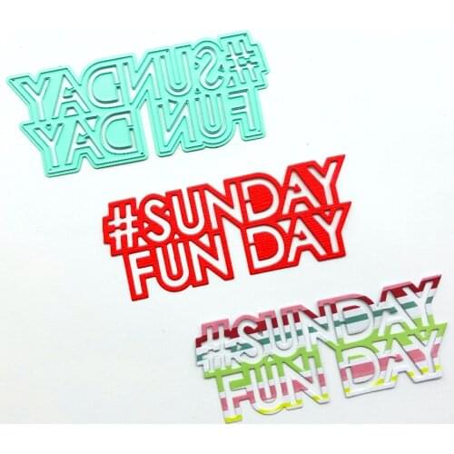 SS Creativity Hollow Cutter BigShot Mint Kit Sunday Large Word Mold Metal Die Paper Craft 2021 New Arrival Scrapbooking for Dies