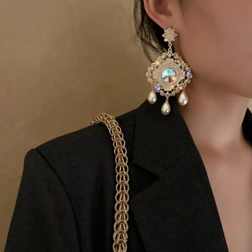 Summer new style personality creation geometric pendant earrings luxury banquet party earrings for women