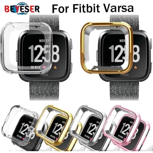 New Ultra-thin Soft Plating TPU Case Cover For Fitbit Versa Full Protection Silicone Cases wearable devices Smartwatch Protector