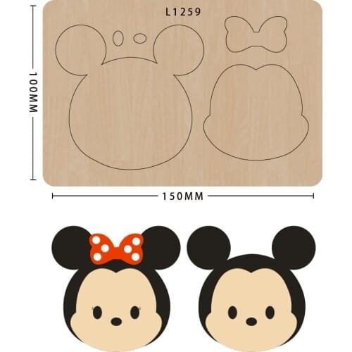 Smvauon Diy Cute Cartoon Series Handmade Crafts Making Decor Supplies Dies Template Wood Moulds Die Cut Scrapbook