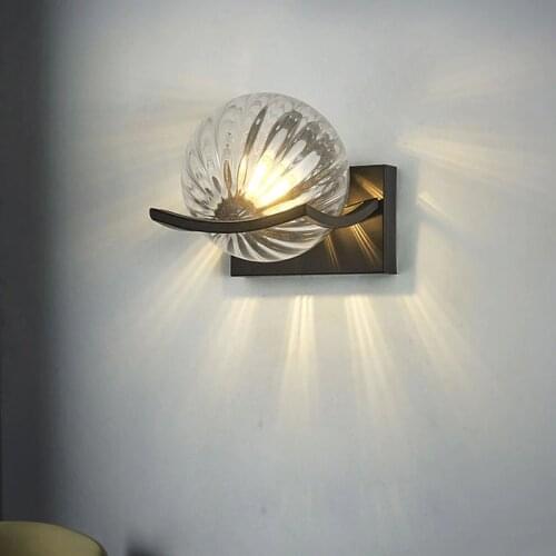 Nordic Glass Wall Lamp Modern Led Wall Lights for Home Industrial Decor Living Room Bedroom Wall Sconce Bathroom Mirror Light