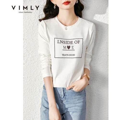 Женские футболки с надписями Vimly China At AliExpress