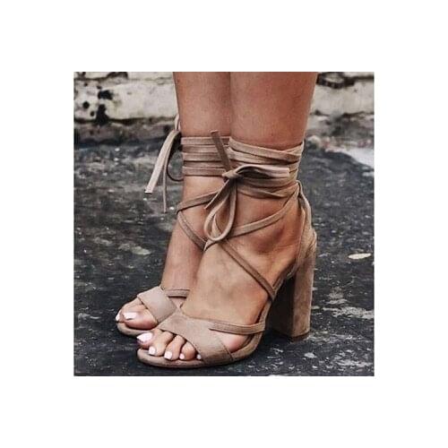 Women Discount Sandals 2018 Fashion Summer Gladiator Sandals Woman Shoes Lace Up Ankle Strap High Heels Party Shoes Sapatos