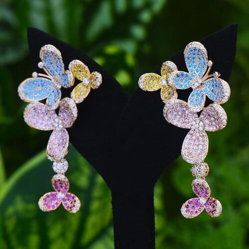Famous 2021 Charms Sweet Romantic Trendy Women Earrings Cubic Zircon Drop Earring For Women Wedding Party Accessories