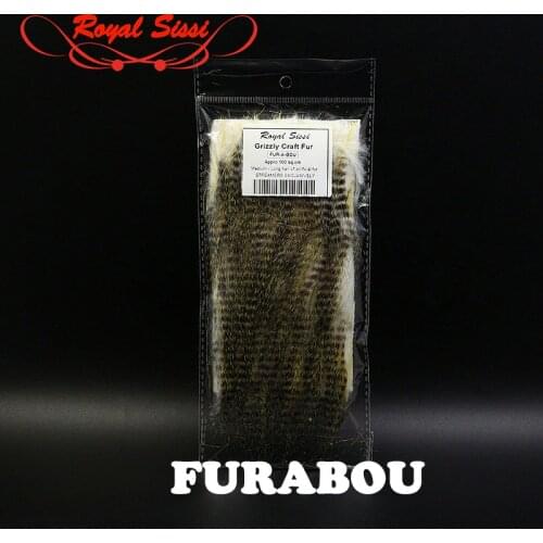 1patch 8cm*15cm grizzly craft fur Medium Long Haired synthetics fiber wing and tail fly tying materials for streamers pike flies