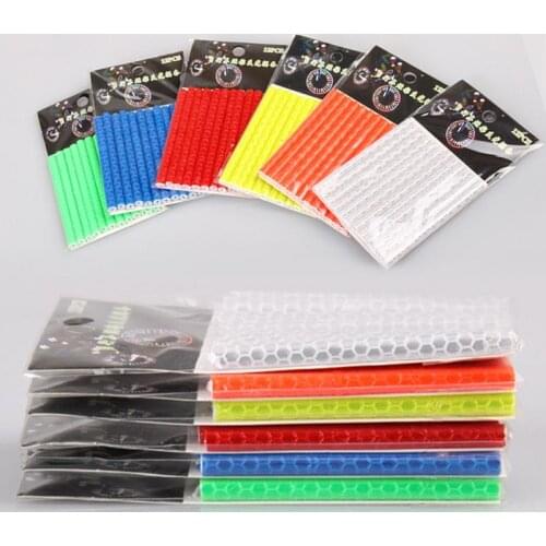 1 Pack Bicycle Mountain Bike Riding Wheel Rim Spoke Mount Clip Tube Warning Light Strip Reflector Reflective Outdoor 75mm