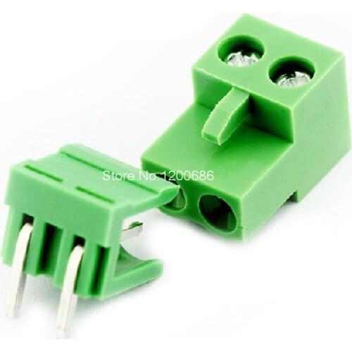 2pin 5.08 Right angle Terminal plug type 300V 10A 5.08mm pitch connector pcb screw terminal block connector