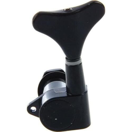 2 Pairs Black String Tuning Pegs Machine Heads for Electric Bass 2L + 2R