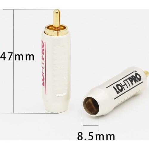 4Pcs Gold plated RCA Connector, RCA cable RCA Interconnect Audio plug,RCA adapter interconnect connector jack