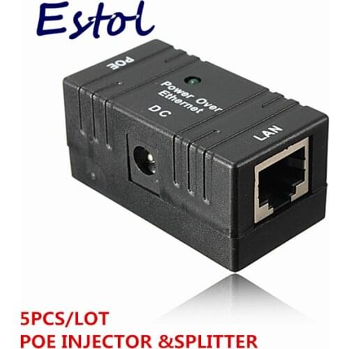 5 pcs/lot RJ45 POE Injector Power over Ethernet Adapter For IP Camera,IP Phone,CCTV AP power supply connector