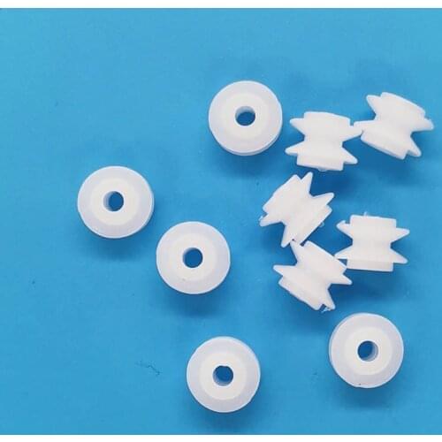 72A Plastic Pulley Diameter 7mm Tight for Hole 2mm Motor Wheel Model Toy Accessories 10pcs/lot