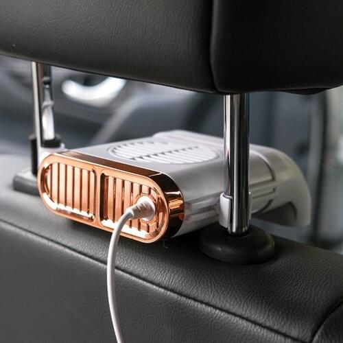 Car Back Seat Mini USB Foldable Silent Fan Cooler Portable Air Cooling Fan Use Desktop Office Fan Three Grade Wind Speed