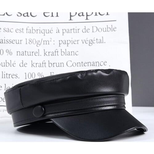 Fashion Beret Female Autumn Winter Hats For Women Ladies Pu Leather Beret Cap Boina Feminina Gorras Bone Vintage England