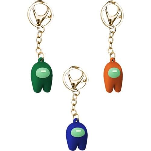 Among of Us Keychain Metal Style Car Toys Gifts Hot Games Keychains Man Women Gifts Car Keys Decoration Kids Birthday Gift