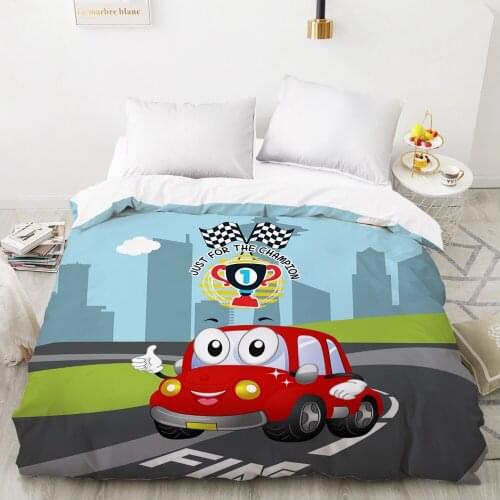 Car Cartoon Kids Duvet cover Quilt/Blanket/Comfortable Case Bedding for children baby girls 140x200 240x220 for Home champion