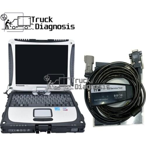For hyster yale forklift truck diagnostic tool scanner Ifak CAN USB Interface Yale Hyster PC Service Tool +cf19 laptop