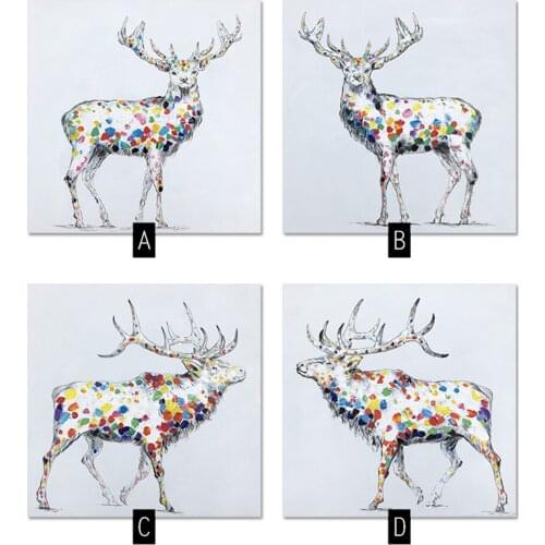 DONGMEI OIL PAINTING hand painted oil painting Home decor painting art pictures Milu deer painting DM1901781