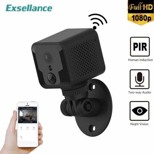 Mini Camera Battery IP Camera WiFi Smart Home 1080P 2MP HD Camcorder Video Surveillance Night Vision PIR Detection Cloud DV Mode