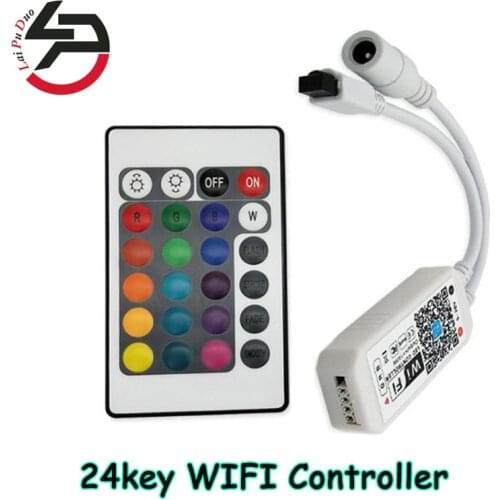 Laipuduo 24Keys WIFI RGB Infrared Controller IR Wireless Smart LED Voice Controller For LED Strip Light