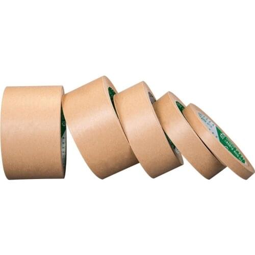 23m / roll Kraft Paper Tape Sealing Self Adhesive Tape Paper Tape Waterproof Car Painting Shelter Mounting Album Photo Frame